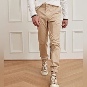 RW&CO Men’s Light Beige Commuter Joggers Slim Fit Size 29x30